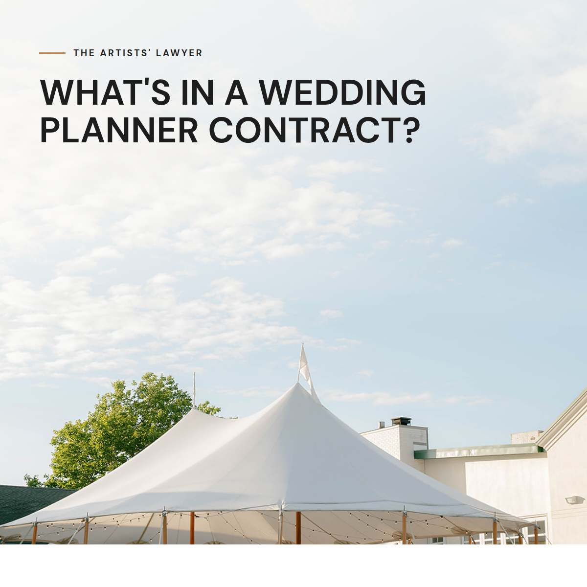 What belongs in a wedding planner contract — The Artists' Lawyer