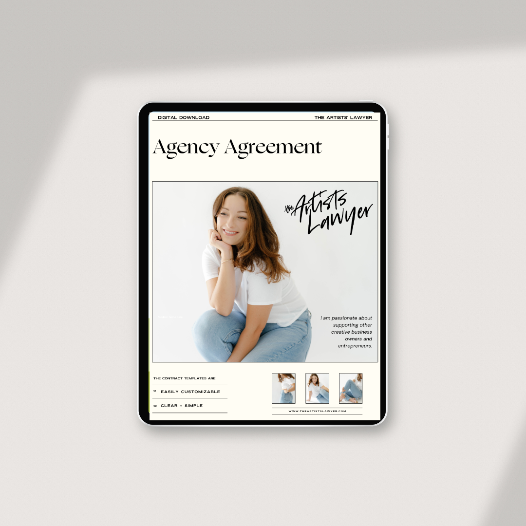 Agency Agreement (Wedding Industry) — The Artists' Lawyer