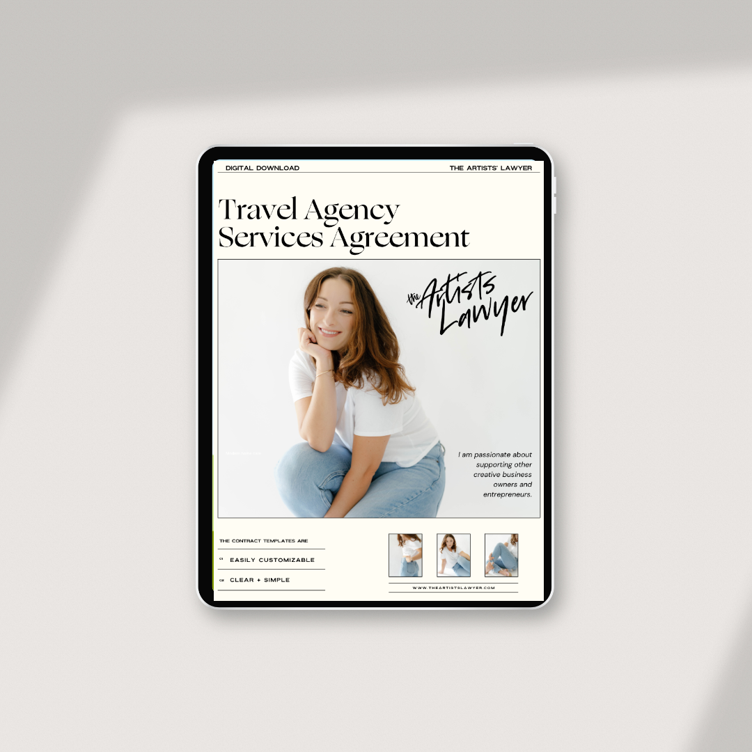 Travel Agency Services Agreement — The Artists' Lawyer