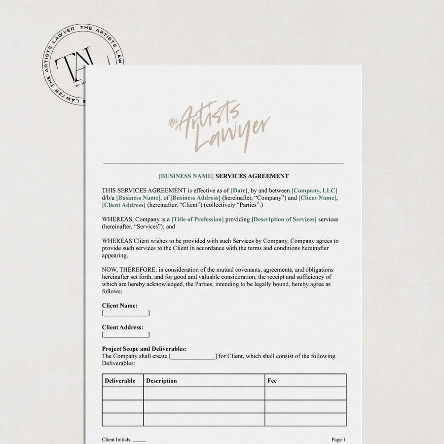Wedding Planner and Designer Contract